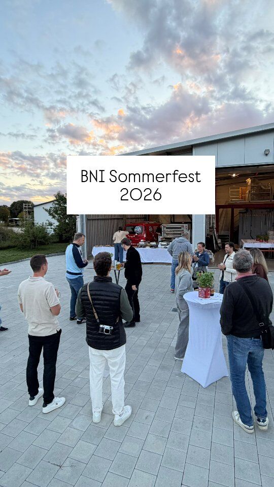 Instagram-Beitrag von profiMedien: Sommerfest statt Frühstück – Netzwerken geht auch abends Gestern Abend waren wir beim BNI Sommerfest …