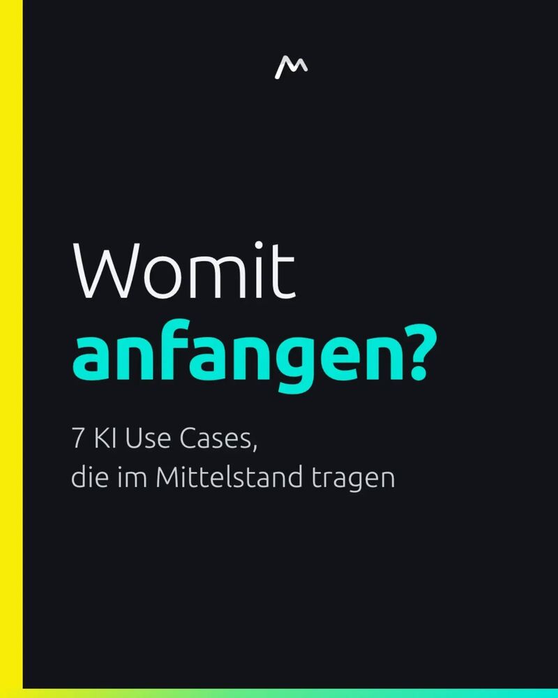 Instagram-Beitrag von profiMedien: KI im Mittelstand: Wo lohnen sich die ersten Use Cases? Wir haben 7 Beispiel-Anwendungsfälle für Euch …