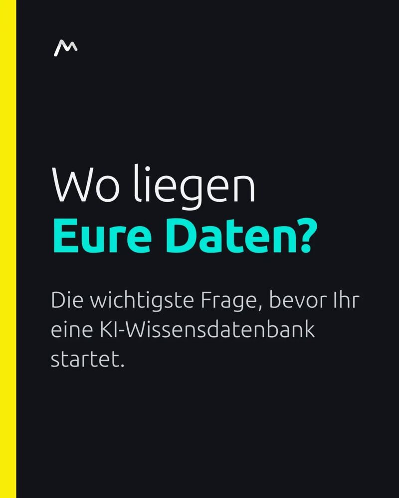 Instagram-Beitrag von profiMedien: Wo liegen Eure Daten? Das ist die wichtigste Frage, bevor Ihr eine KI-Wissensdatenbank einführt. Und diese …