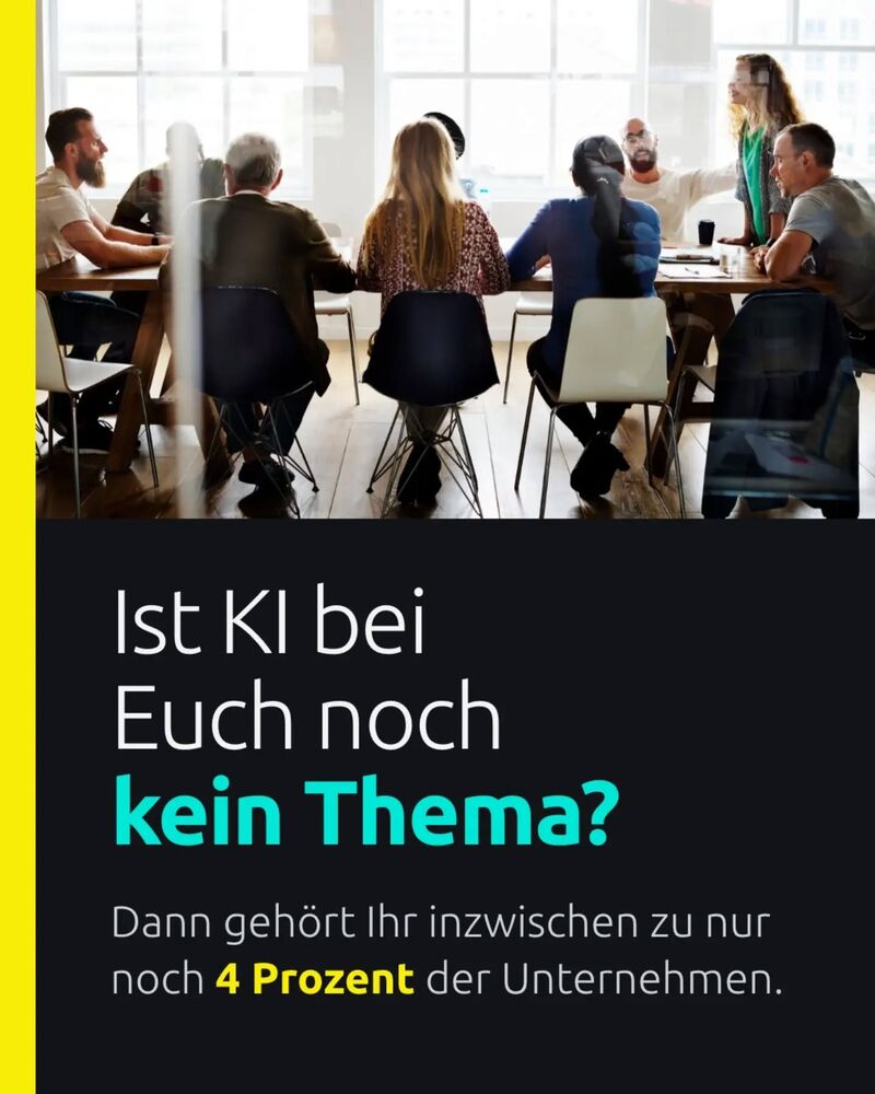 Instagram-Beitrag von profiMedien: Ist KI bei Euch noch kein Thema? Dann gehört Ihr inzwischen zu einer Minderheit. Der Digitalverband Bitkom …