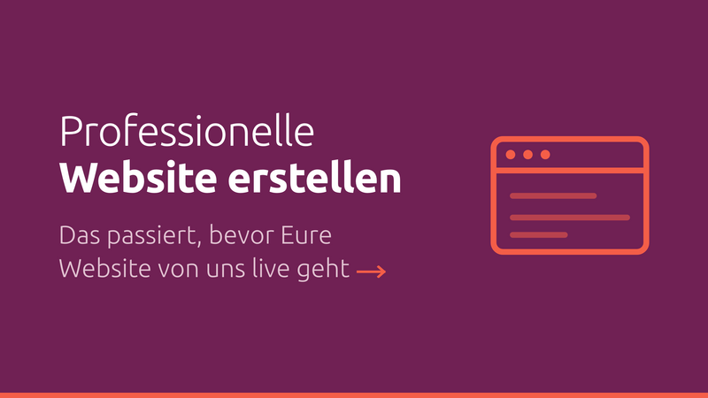 Professionelle Website erstellen: Das passiert, bevor Eure Website von uns live geht