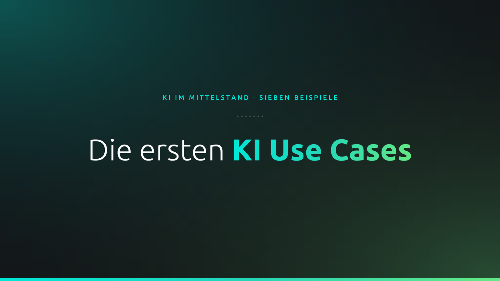 KI im Mittelstand: Wo lohnen sich die ersten Use Cases?