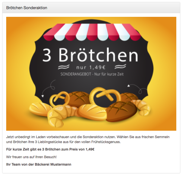 Newsbereich · Mini-Homepage von profiMedien