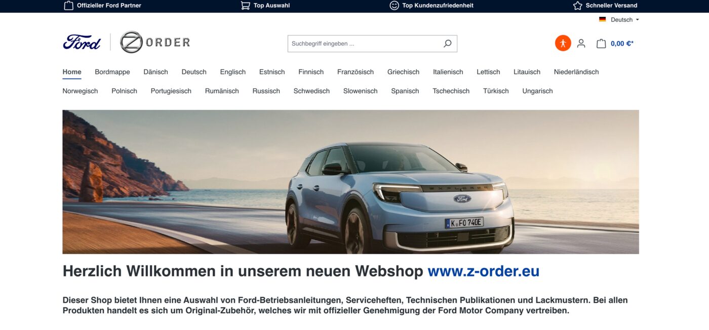 Referenz Neuer Onlineshop in acht Sprachen