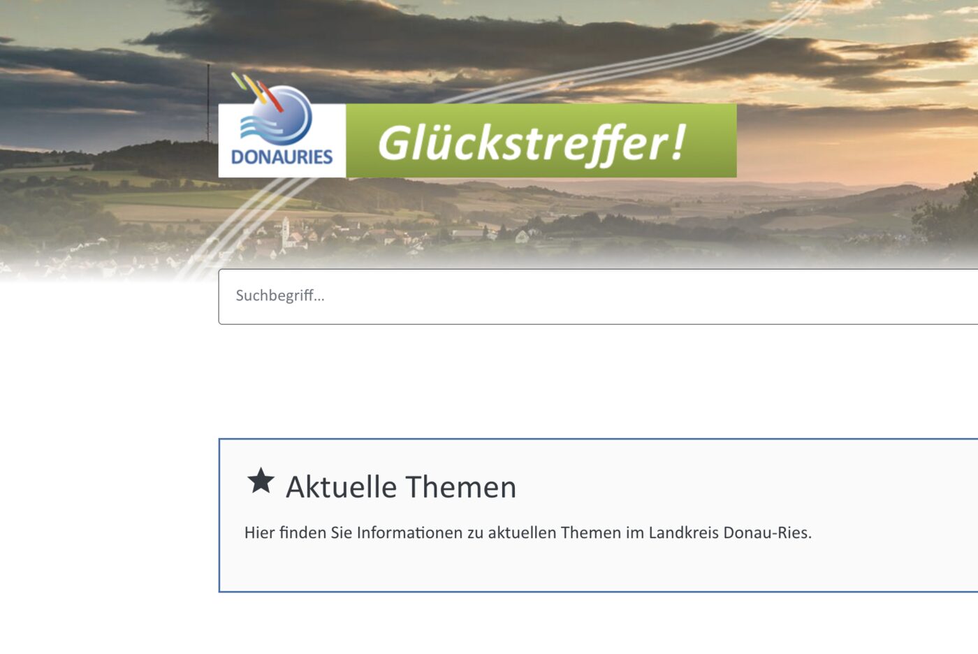 Referenz Landkreis Webseite www.donau-ries.de