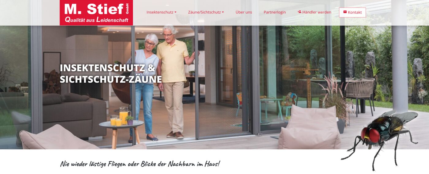 Referenz Fliegenfrei - nur nicht auf der Webseite