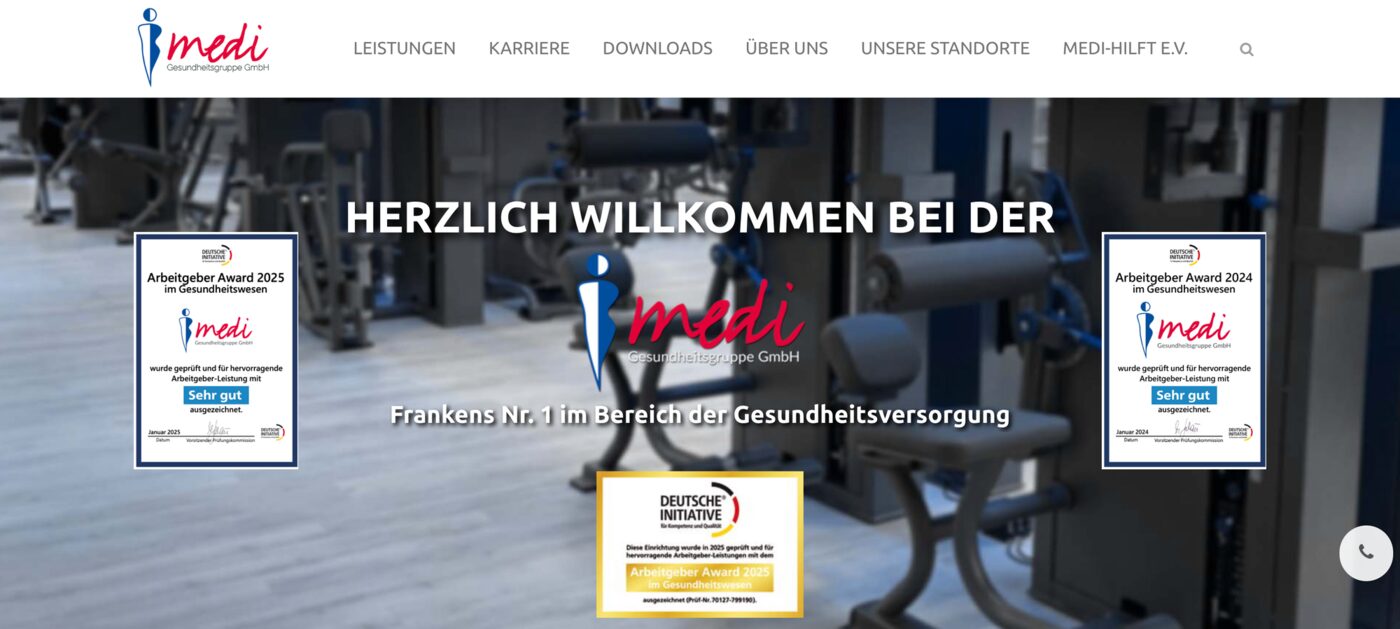 Referenz Betreuung Webseiten + Online­marketing