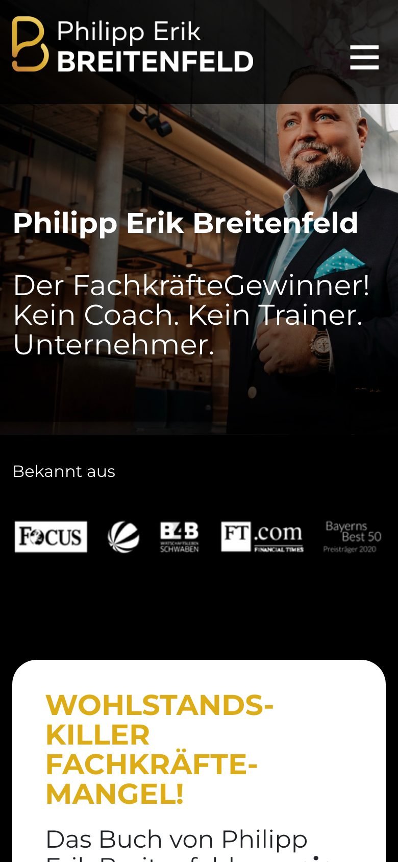Ansicht am Telefon