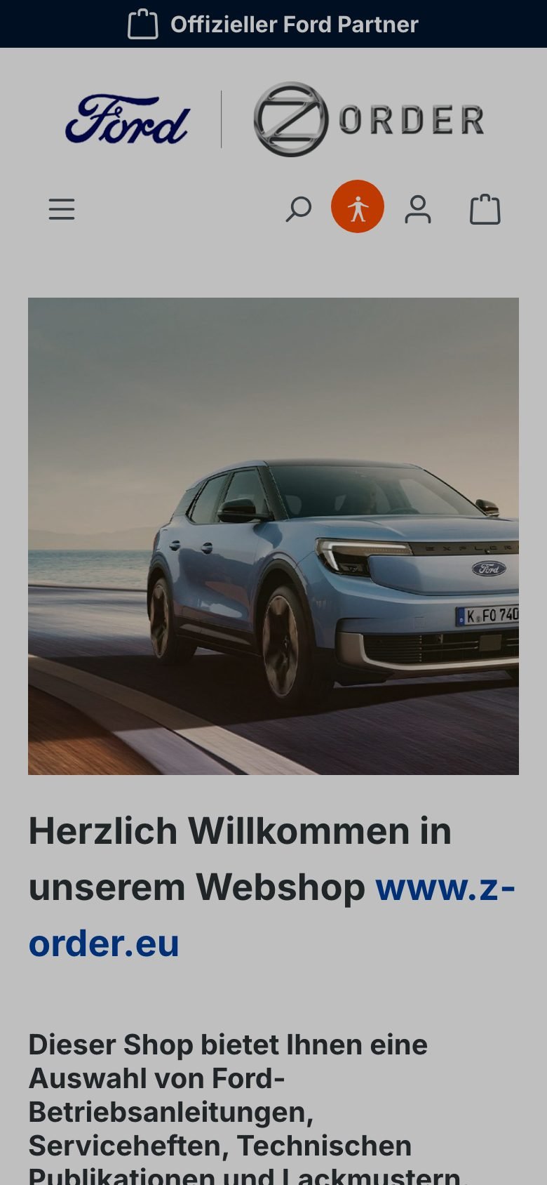 Ansicht am Telefon