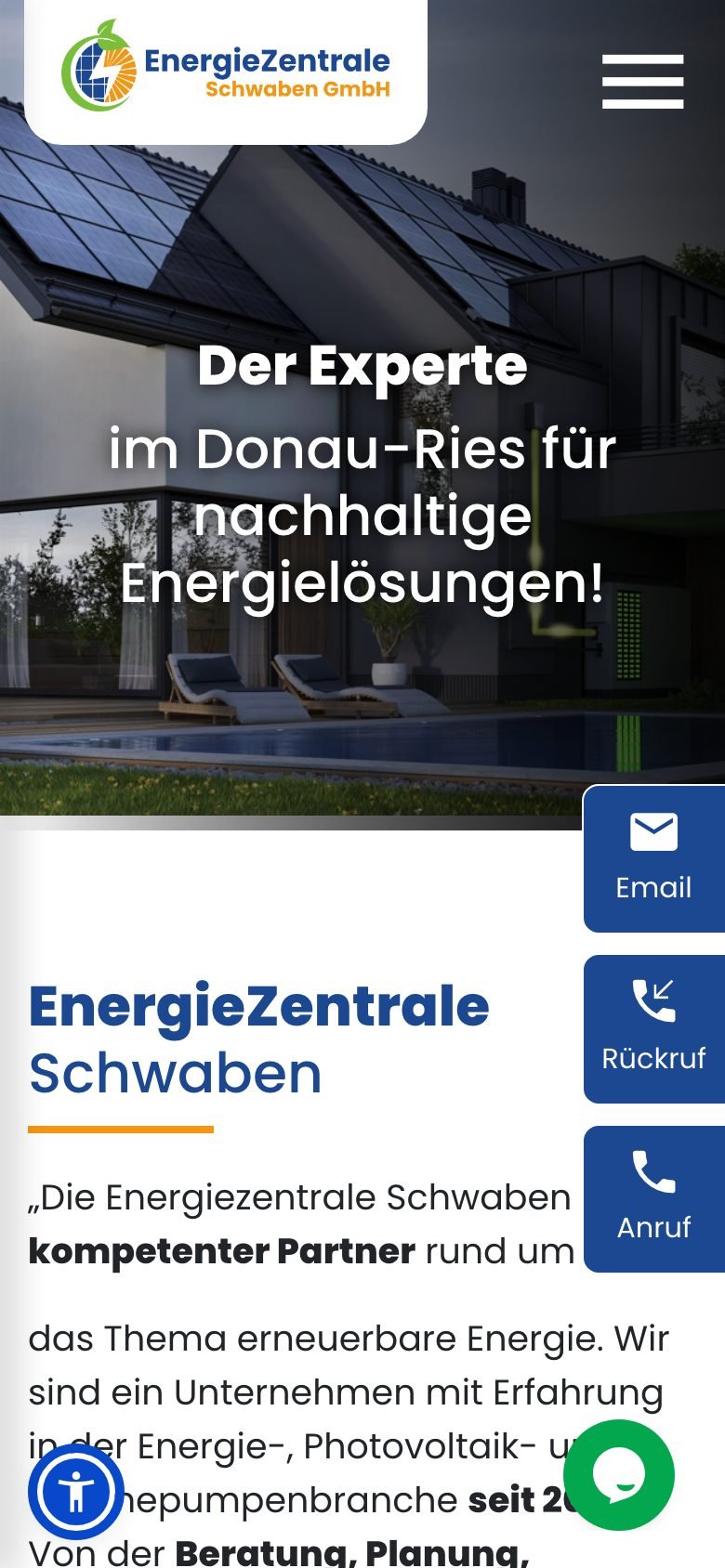 Ansicht am Telefon