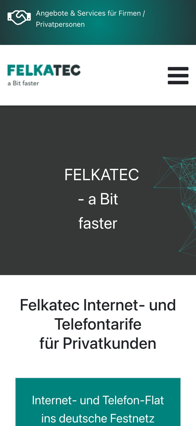 Ansicht am Telefon