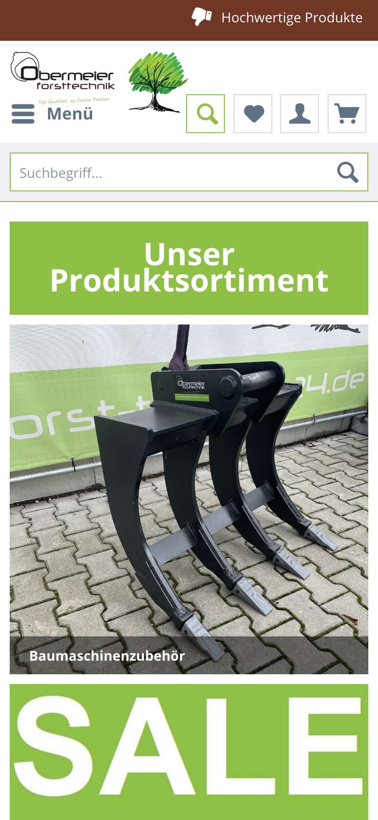 Ansicht am Telefon