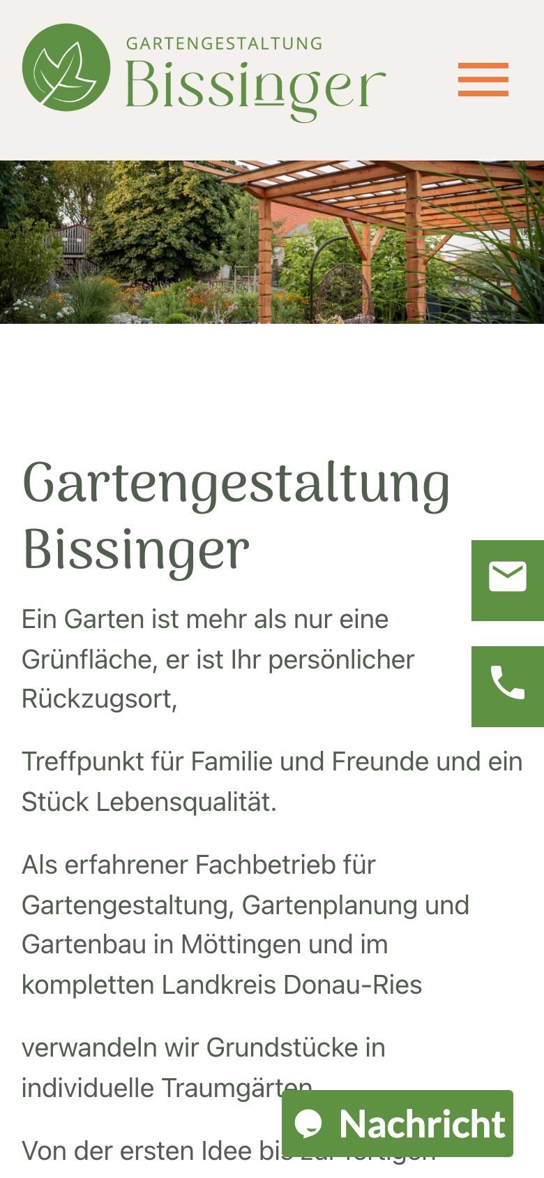 Ansicht am Telefon