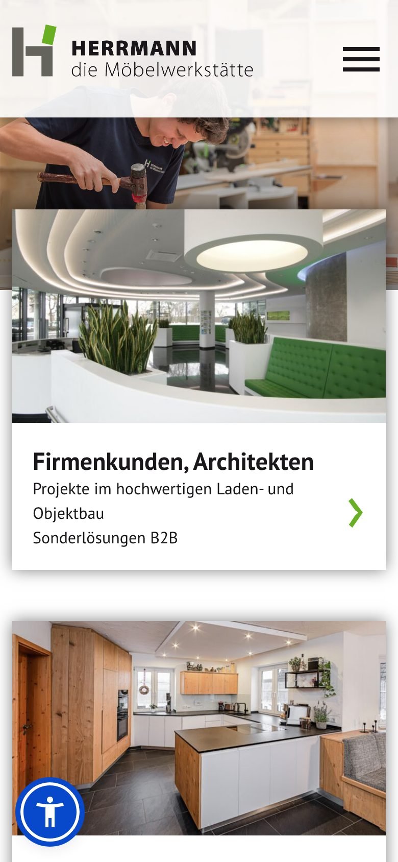 Ansicht am Telefon