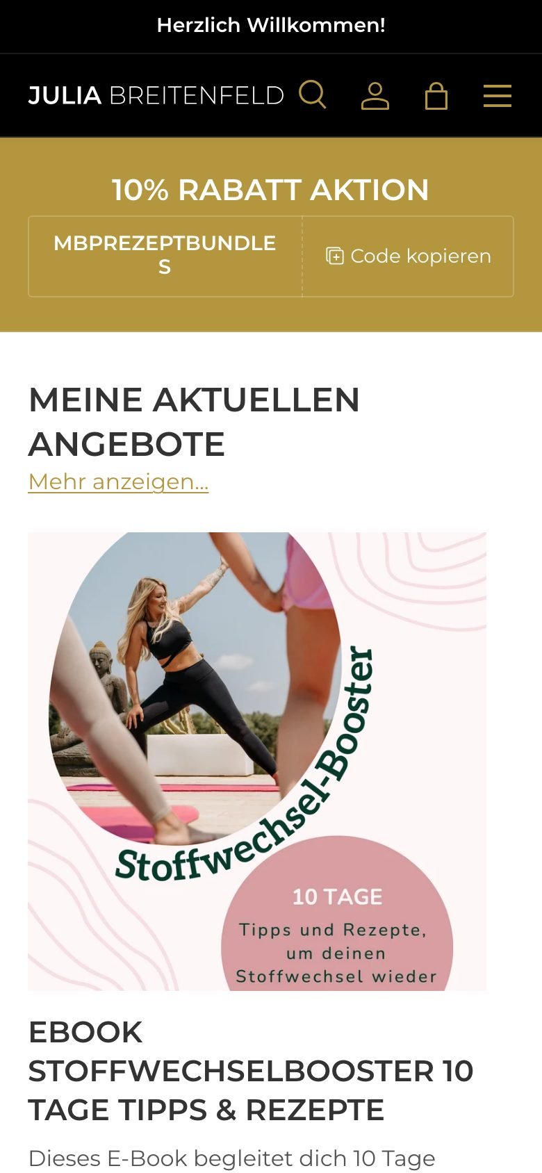 Ansicht am Telefon