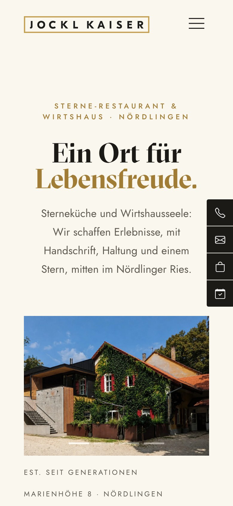 Ansicht am Telefon
