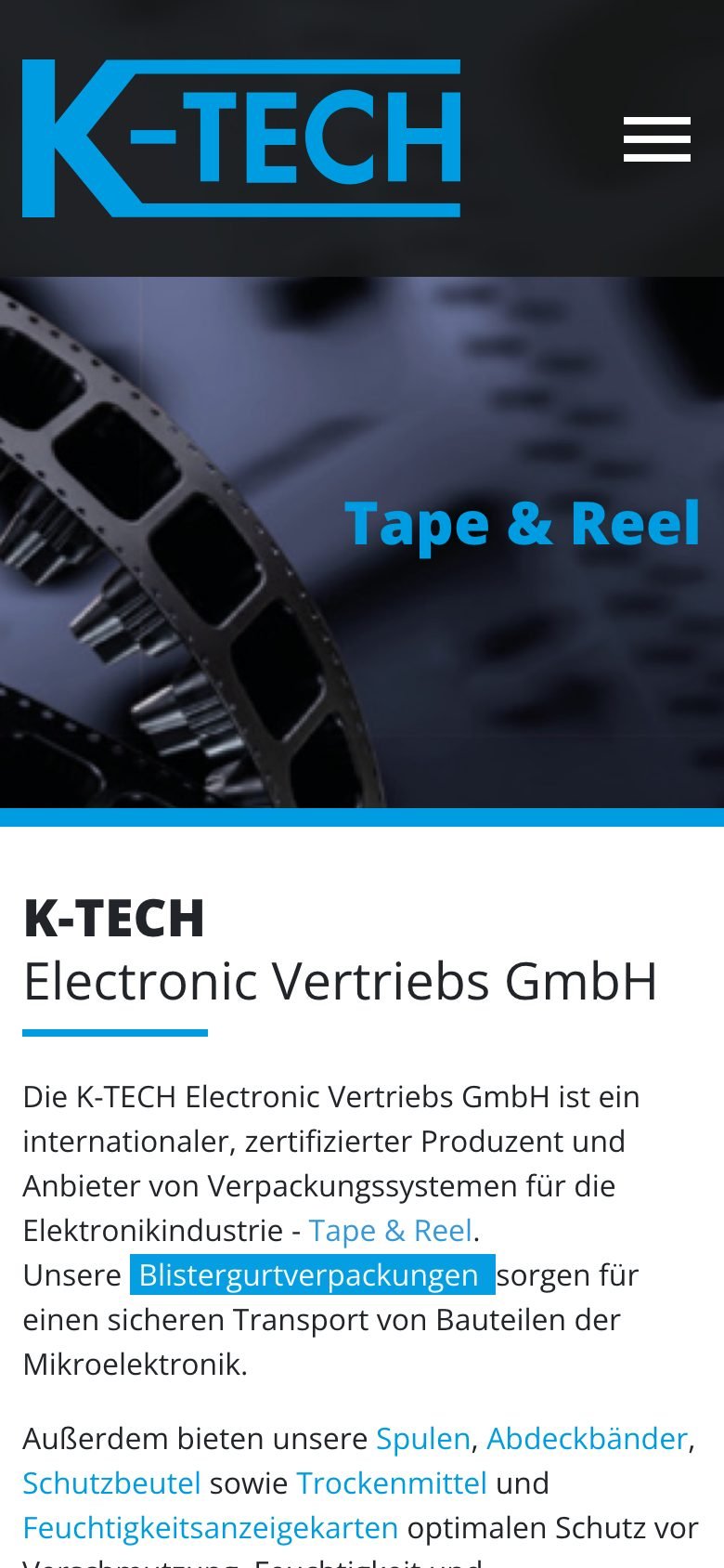 Ansicht am Telefon