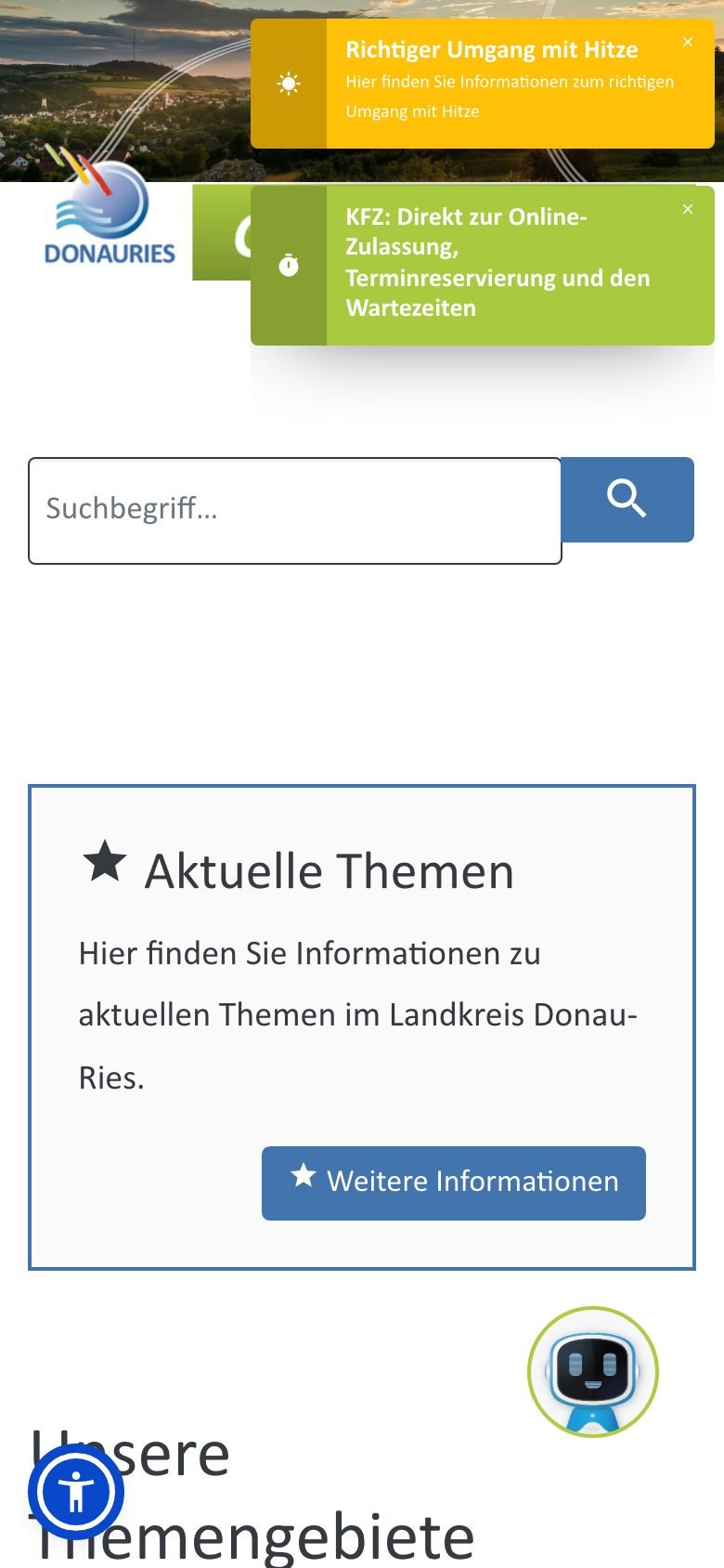 Ansicht am Telefon