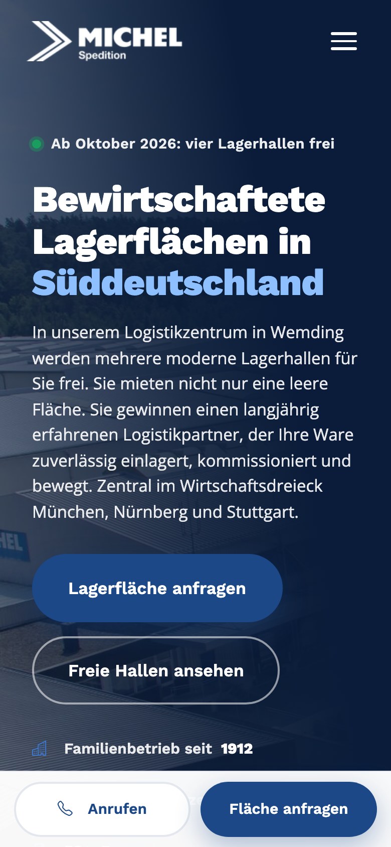 Ansicht am Telefon