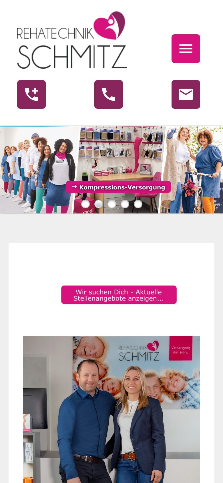 Ansicht am Telefon