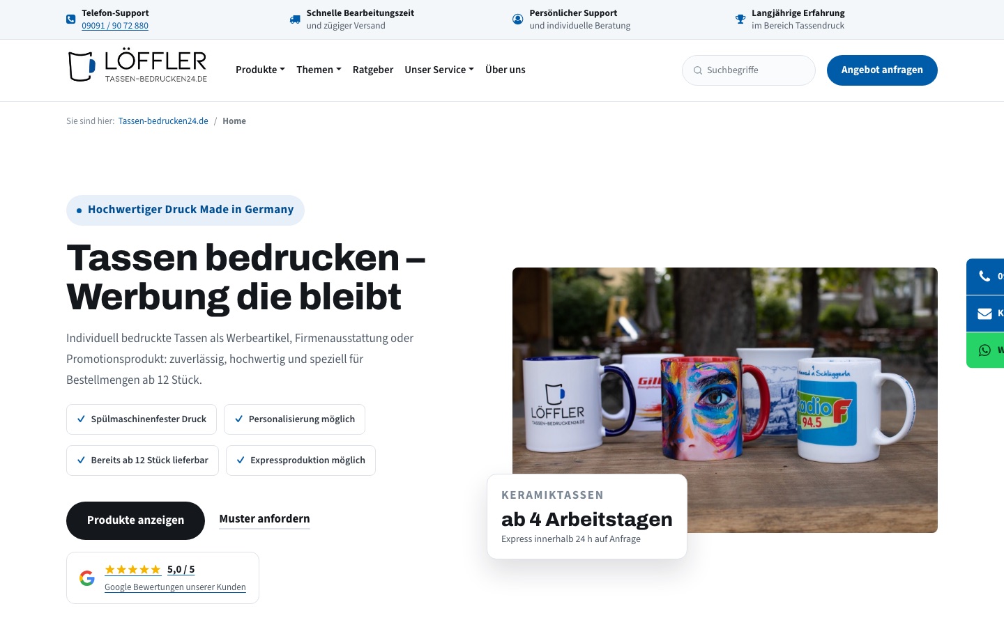Ansicht am Rechner